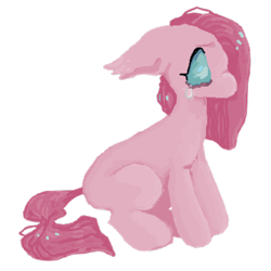 Size: 2600x2600 | Tagged: safe, artist:larvaecandy, pinkie pie, earth pony, pony, g4, high res, missing cutie mark, pinkamena diane pie, simple background, solo, transparent background