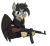 Size: 1698x1562 | Tagged: safe, artist:moonatik, oc, oc only, oc:gerlach iv, griffon, equestria at war mod, clothes, commission, eye scar, facial scar, griffon oc, gun, male, rifle, sam hyde, scar, simple background, solo, stg 44, transparent background, weapon