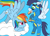 Size: 1010x720 | Tagged: safe, artist:dasher666, artist:purpleslyfox, edit, rainbow dash, soarin', pegasus, pony, g4, clothes, duo, female, male, mare, ship:soarindash, shipping, stallion, straight, uniform, wonderbolts uniform