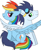 Size: 720x884 | Tagged: safe, artist:dasher666, artist:purpleslyfox, edit, rainbow dash, soarin', pegasus, pony, g4, duo, female, male, mare, ship:soarindash, shipping, simple background, stallion, straight, white background