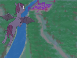 Size: 2224x1668 | Tagged: safe, artist:ramdom_player201, oc, oc only, oc:violet crescent (ram), bat pony, solo, wip