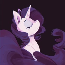 Size: 3000x3000 | Tagged: safe, artist:urbanqhoul, rarity, pony, unicorn, g4, eyes closed, female, high res, mare, profile, solo