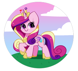 Size: 4368x3992 | Tagged: safe, artist:kittyrosie, princess cadance, alicorn, pony, g4, blushing, cute, female, heart, heart eyes, kittyrosie is trying to murder us, mare, raised hoof, solo, wingding eyes