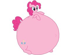Size: 3264x2448 | Tagged: safe, artist:simonstudio587, pinkie pie, earth pony, pony, g4, 1000 hours in ms paint, female, high res, inflation, pear body, simple background, solo, spherical inflation, transparent background