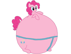 Size: 3264x2448 | Tagged: safe, alternate version, artist:simonstudio587, pinkie pie, earth pony, pony, g4, 1000 hours in ms paint, female, high res, inflation, mawashi, simple background, solo, spherical inflation, sumo, transparent background