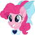 Size: 1600x1600 | Tagged: safe, artist:cloudy glow, part of a set, pinkie pie, earth pony, pony, g4, bow, cute, diapinkes, disney, disney 100, disney princess, disney princess ponies, head, movie accurate, princess ariel, simple background, smiling, solo, the little mermaid, transparent background