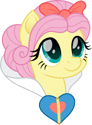 Size: 1175x1600 | Tagged: safe, artist:cloudy glow, part of a set, fluttershy, pegasus, pony, g4, bow, disney, disney 100, disney princess, disney princess ponies, female, head, movie accurate, simple background, snow white, snow white and the seven dwarfs, solo, transparent background