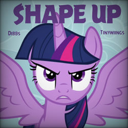 Size: 1280x1280 | Tagged: safe, artist:edy_january, edit, edited screencap, screencap, twilight sparkle, alicorn, pony, g4, album, album cover, album parody, angry, dibbs, music, rapper, reference, solo, song, song reference, tinywiings, twilight sparkle (alicorn)