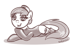 Size: 1736x1094 | Tagged: safe, artist:superderpybot, nurse redheart, earth pony, pony, g4, bedroom eyes, bodysuit, clothes, draw me like one of your french girls, female, fetish, grayscale, latex, latex fetish, latex suit, lip bite, lying down, male, monochrome, prone, rubber, rubber boots, rubber suit, shiny, simple background, sketch, solo, white background
