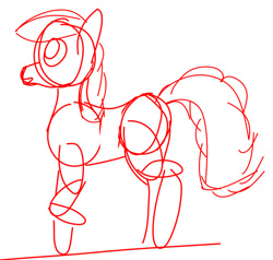 Size: 1166x1111 | Tagged: safe, artist:ramdom_player201, oc, pony, raised leg, sketch, wip