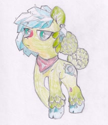 Size: 1661x1925 | Tagged: safe, artist:foxtrot3, oc, oc only, pony, artichoke, clothes, ice, scarf, solo, traditional art