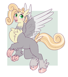 Size: 794x898 | Tagged: safe, artist:lulubell, oc, oc only, oc:chirp, classical hippogriff, hippogriff, hippogriff oc, solo