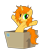 Size: 2459x2732 | Tagged: safe, artist:equestria secret guard, oc, oc only, oc:moyle star, oc:魔熠, pony, unicorn, box, female, high res, horn, looking at you, mailbox, mare, pony in a box, pony oc, simple background, solo, transparent background, unicorn oc