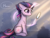 Size: 2000x1500 | Tagged: safe, artist:radioaxi, twilight sparkle, pony, unicorn, g4, alternate hairstyle, crepuscular rays, eyebrows, female, floppy ears, glowing, glowing horn, horn, levitation, looking at something, magic, mare, mirror, profile, reflection, sitting, solo, speech bubble, telekinesis, unicorn twilight