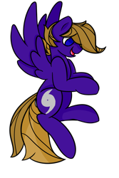 Size: 800x1200 | Tagged: safe, artist:monstermomma, oc, oc:wing front, pegasus, pony, blue eyes, brown mane, brown tail, cute, flying, hurricane, pegasus oc, purple fur, simple background, solo, spread wings, tail, transparent background, wings