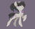 Size: 2030x1685 | Tagged: safe, artist:blue ink, octavia melody, earth pony, pony, g4, alternate hairstyle, bowtie, eyebrows, eyebrows visible through hair, female, mare, purple background, raised hoof, simple background, solo