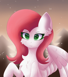 Size: 3200x3600 | Tagged: safe, artist:gaffy, oc, oc only, pegasus, pony, absurd file size, birthday gift, cheek fluff, chest fluff, ear fluff, high res, pegasus oc, solo, wings