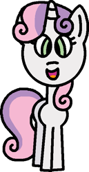 Size: 343x663 | Tagged: safe, artist:kookycookiemonster66, sweetie belle, pony, unicorn, g4, cute, diasweetes, female, filly, foal, happy, open mouth, open smile, simple background, smiling, solo, transparent background