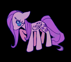 Size: 905x793 | Tagged: safe, artist:fluttershyes, fluttershy, pegasus, pony, g4, black background, multiple legs, multiple limbs, simple background, six legs, six-legged pony, solo