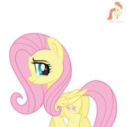 Size: 2000x2000 | Tagged: safe, artist:r4hucksake, fluttershy, pegasus, pony, g4, butt, cute, flutterbutt, high res, plot, shyabetes, simple background, solo, transparent background