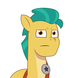 Size: 1200x1200 | Tagged: safe, artist:prixy05, hitch trailblazer, earth pony, pony, g5, my little pony: tell your tale, hitch trailblazer is not amused, looking at you, male, perturbed, sad hitch, simple background, solo, stallion, transparent background, unamused, vector