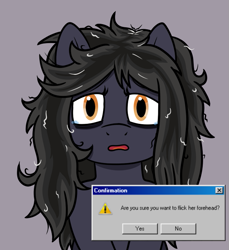 Size: 663x725 | Tagged: safe, artist:scraggleman, oc, oc only, oc:starry sails, earth pony, pony, crying, meme, microsoft, microsoft windows, solo