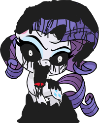 Size: 1171x1458 | Tagged: safe, artist:terrebonnerobbi, edit, rarity, pony, unicorn, g4.5, my little pony: pony life, 1000 hours in ms paint, female, nightmare fuel, pibby, simple background, solo, transparent background