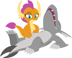Size: 3536x2839 | Tagged: safe, artist:porygon2z, smolder, oc, oc:draco axel, g4, canon x oc, female, high res, male, ship:dracolder, shipping, simple background, straight, transparent background