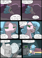 Size: 1024x1431 | Tagged: safe, artist:metal-kitty, oc, oc:lockette, oc:starflare (mlp project), comic:mlp project, 2016, bed, comic, crying, hospital bed, old art, respirator, smiling