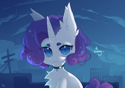 Size: 4474x3156 | Tagged: safe, artist:monphys, rarity, pony, unicorn, g4, choker, female, mare, solo