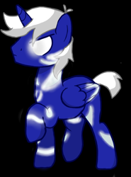 Size: 736x994 | Tagged: safe, oc, oc only, oc:franz, alicorn, pony, angry, black background, powerful, simple background, solo