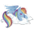 Size: 1500x1340 | Tagged: safe, artist:yuntaoxd, rainbow dash, pegasus, pony, g4, cloud, female, looking at you, mare, on a cloud, one eye closed, simple background, smiling, solo, transparent background