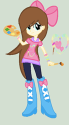 Size: 338x612 | Tagged: safe, artist:cutecutederpypony14, oc, oc only, equestria girls, g4, boots, clothes, denim, equestria girls-ified, high heel boots, jeans, pants, pinkie pie's boots, shirt, shoes, solo