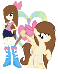 Size: 502x635 | Tagged: safe, artist:cutecutederpypony14, oc, oc only, pegasus, pony, equestria girls, g4, boots, clothes, equestria girls-ified, high heel boots, shirt, shoes, simple background, skirt, solo, transparent background