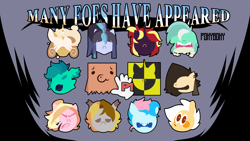 Size: 4000x2250 | Tagged: safe, artist:poxy_boxy, lyra heartstrings, oc, oc:baja, oc:blue chewings, oc:indigo night, oc:kara waypoint, oc:paper bag, oc:ponyquarantine, oc:princess coke, oc:sprocket (falloutfurret), oc:sunny (lrusu), griffon, pony, g4, angry, bag, bust, foaming at the mouth, griffon oc, looking at you, paper bag, smiling