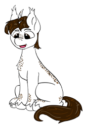 Size: 2277x3345 | Tagged: safe, artist:dsksh, oc, oc only, oc:zephir, pony, unicorn, freckles, high res, horn, male, open mouth, simple background, sitting, solo, stallion, tail, transparent background, unicorn oc