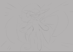 Size: 705x507 | Tagged: safe, artist:cornelia_nelson, radiance, oc, oc only, oc:icy hot, angel, angelic wings, commissioner:dhs, curly mane, power ponies, sketch, smiling, wings