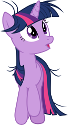 Size: 3000x5484 | Tagged: safe, artist:cloudy glow, twilight sparkle, g4, lesson zero, .ai available, messy mane, simple background, solo, transparent background, vector