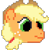 Size: 238x245 | Tagged: safe, applejack, earth pony, pony, g4, applejack's hat, bust, cowboy hat, hat, pixel art, simple background, solo, transparent background