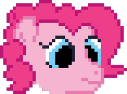 Size: 273x203 | Tagged: safe, pinkie pie, earth pony, pony, g4, bust, pixel art, simple background, solo, transparent background