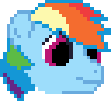 Size: 224x203 | Tagged: safe, rainbow dash, pegasus, pony, g4, bust, pixel art, simple background, solo, transparent background