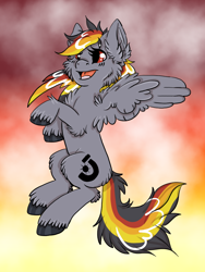 Size: 768x1024 | Tagged: safe, artist:annuthecatgirl, oc, oc:anti-lag, pegasus, pony, solo