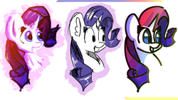 Size: 3840x2160 | Tagged: safe, artist:hyper dash, rarity, pony, unicorn, g4, bust, female, grin, high res, mare, portrait, smiling, solo, style test