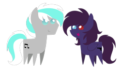 Size: 1788x1024 | Tagged: safe, oc, oc only, oc:pestyskillengton, oc:silvernote, earth pony, pegasus, pony, couple, full body, simple background, transparent background, vector, wings