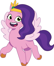 Size: 957x1160 | Tagged: safe, alternate character, alternate version, artist:prixy05, part of a set, pipp petals, pegasus, pony, g5, my little pony: tell your tale, female, looking at you, mare, open mouth, simple background, solo, spread wings, transparent background, vector, wings