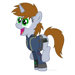 Size: 6500x6500 | Tagged: safe, artist:suramii, oc, oc only, oc:littlepip, pony, unicorn, fallout equestria, absurd resolution, clothes, cute, female, jumpsuit, mare, ocbetes, pipabetes, simple background, solo, transparent background, vault suit, vector