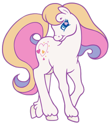Size: 3815x4332 | Tagged: safe, artist:wtfponytime, light heart, earth pony, pony, g2, pose, simple background, solo, sparkly eyes, transparent background, unshorn fetlocks, wingding eyes