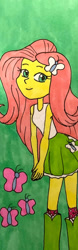 Size: 558x1798 | Tagged: safe, artist:inkartwriter, fluttershy, human, equestria girls, g4, bookmark, female, solo