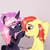 Size: 2048x2048 | Tagged: safe, artist:artsypaws, derpibooru exclusive, oc, oc:artsypaws, oc:jay mihay, pegasus, pony, unicorn, blushing, boop, chest fluff, colored, digital art, duo, ear fluff, fluffy, high res, self insert