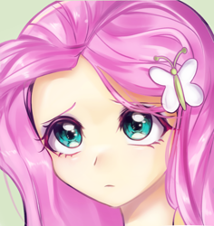 Size: 1210x1280 | Tagged: safe, artist:pulse, fluttershy, human, equestria girls, g4, bust, female, portrait, solo